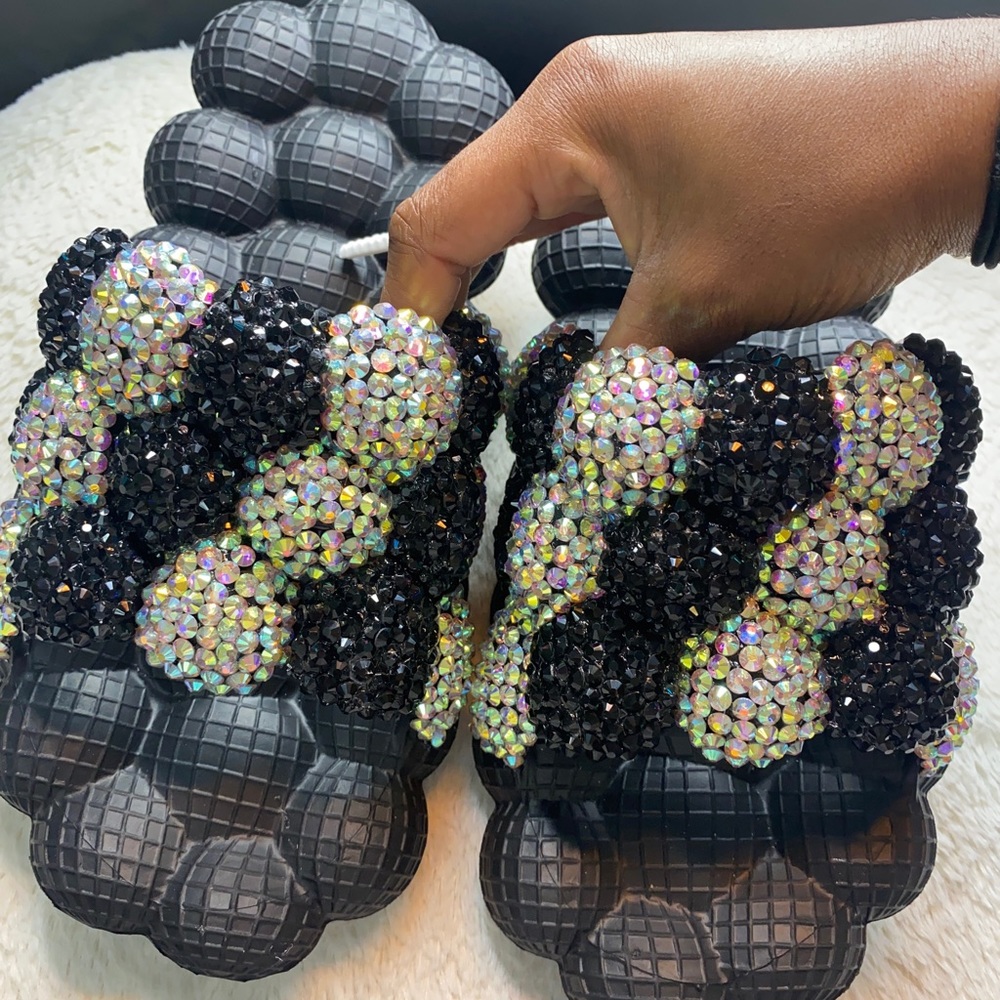 These Are Open Toe Bubble Slides Custom Made - image 2